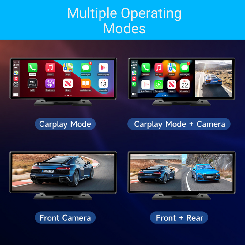 DrivePortal Wireless CarPlay Head Unit Sync My Drive DrivePortal Wireless CarPlay Head Unit with 4K Dash Cam